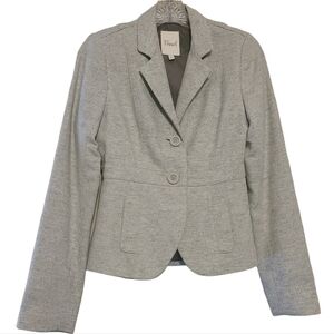 Fossil | Women's Gray Wool and Rayon Blend Two Button Blazer (Size XS)